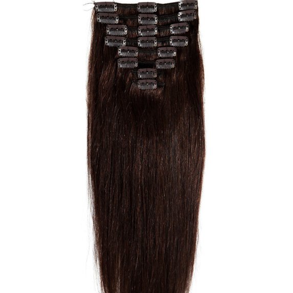 LELINTA 10"-22" Straight Single Light Weft 8pcs Full Head Set Clip In Human Hair Extension
