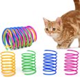 thumbnail image 3 of 4 Uds Juguetes Interactivos para Gatos Likrtyny Resortes en Espiral de Plástico Color Aleatorio, 3 of 8