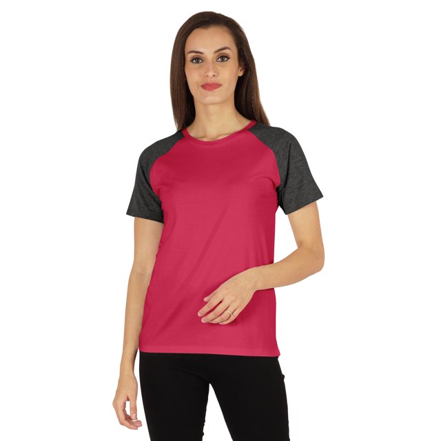 Inkmeso Womens Raglan Short Sleeve T-Shirt Regular Fit Casual Solid Basic Tee T-Shirts