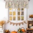 thumbnail image 2 of Farmhouse Daisy Tie Up Valance Curtains for Windows, Kitchen Curtains Window Treatments, Country Botanical Floral Blossom Short Window Shades Valances for Bedroom Bathroom Cafe 42"x12", 2 of 8