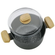 Korkmaz Montana 2 Piece 8 Liter Aluminum Nonstick Casserole Dish with Lid and Faux Wood Handles