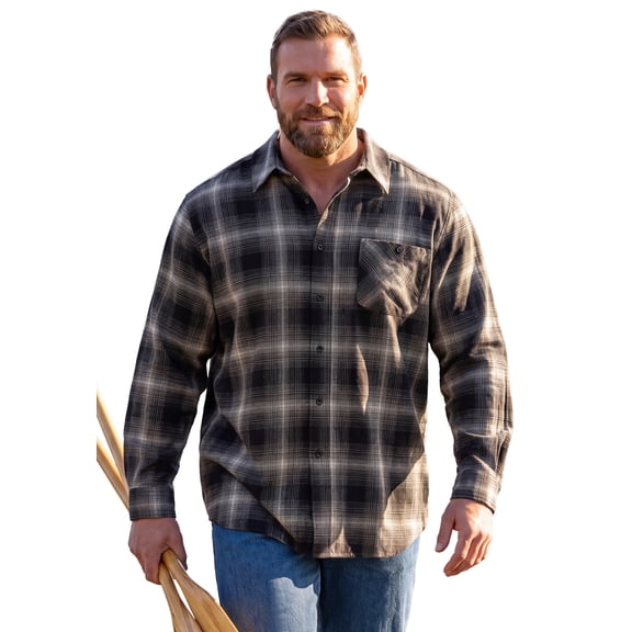 KingSize Men's Big & Tall Stretch Flannel Shirt