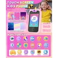thumbnail image 3 of Prysyed Kids Toy Phone for Toddlers 3.5" Touchscreen, Christmas Birthday Unicorns Gifts for 3 4 5 6 7 8 Years Old Girls, Electronic Learning Toy for Girls Age 3-11 with Dual Camera 8G SD Card, 3 of 7