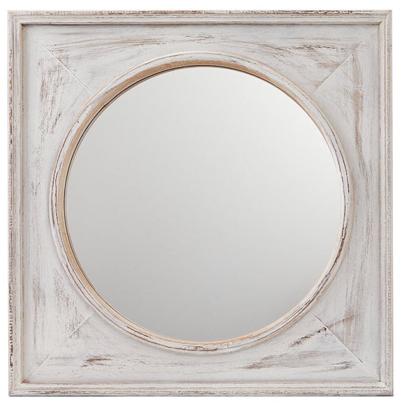 Rustic Square Framed Mirror