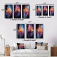 thumbnail image 4 of Designart "Energetic Fusion in Chandelier" Glam Wall Art Set Of 3 - Multi-Color Chandelier Canvas Set For Living Room Decor, 4 of 7