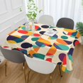 thumbnail image 2 of Yayeee Tablecloths 60" x 108" Rectangle Wrinkle Resistant Party Table Cover, Green Geometric, 2 of 8