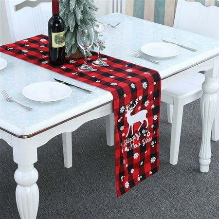 

Mittory Gift for Women Mewn Christmas Home Decoration Supplies Knitted Fabric Table Runner Creative Christmas Tablecloth
