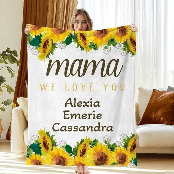 Personalized Mother's Day Blanket Gifts for Mom, Custom Blanket with Name, Custom Mother Throw Blanket,30"x 40"