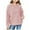 Light Pink, variant on Girls' Checked Silk Hooded Top Coat, Solid Color Long Sleeve Jacket with Pockets, Casual Wear Outerwear Below Length