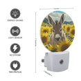 thumbnail image 3 of Night Light Plug into Wall,Dusk to Dawn Sensor Auto-On/Off for Bathroom, Hallway,Kids Room-Cute Little Donkey Surrounded By Sunflowers, 3 of 4