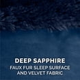 thumbnail image 4 of FurHaven | Plush & Velvet Deluxe L-Chaise Lounge Pillow Sofa-Style Pet Bed for Dogs & Cats, Deep Sapphire, Large, 4 of 8