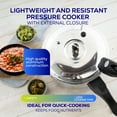 thumbnail image 6 of Universal 3.7Qt / 3L Anti-Rust Ultra Pressure Cooker for 4 Servings, Aluminum Pressure Cooker, Even Heat Distribution, Diameter 9.4 in - 24 cm / Height 6.9 in - 18 cm, 6 of 7