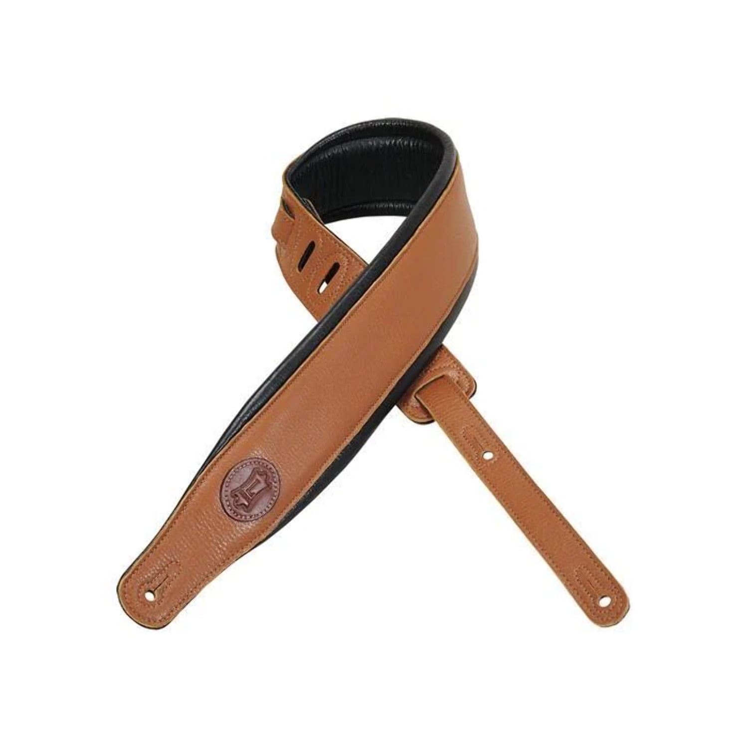 Levy's 4-1/2" Padded Leather Bass Guitar Strap Black