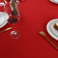 thumbnail image 6 of FOLINS&HOME Red Round 60 inch Tablecloth - Waterproof & Wrinkle Free Heavy Duty Washable Polyester Table Cloths for Party, Banquet, Dining - Circle/Circular, 6 of 8