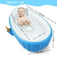 thumbnail image 6 of Anti-slip Inflatable Baby Tub,Foldable Shower Basin for Newborn,Comes with Pump ,Patching tools and Bathing toys（dolphins, Fish, frogs）, 6 of 6