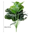 thumbnail image 2 of Plantas artificiales Hojas Hoja de palmera tropical falsa Hogar Cocina Suministros de plantas de plástico, Verde claro, Hojas de borde blanco Speravity HA8159-02B, 2 of 6