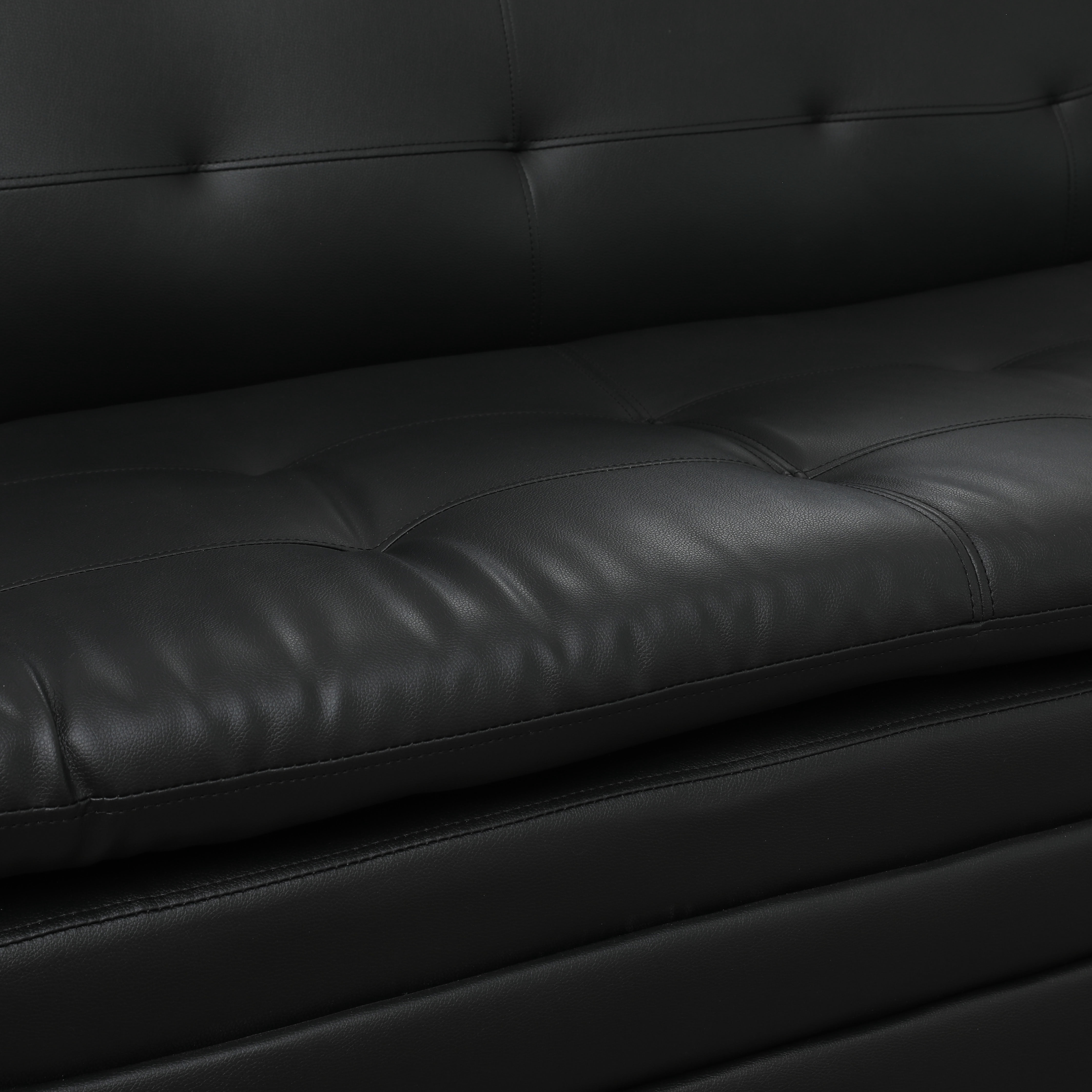 MAYEERTY Breathable Faux Leather Recliner Chair, Anti-Insect Solid Wood Frame Accent Chair for Living Room, Black