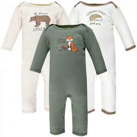 UPC: 0660168181272 | Hudson Baby Infant Boy Cotton Coveralls Forest Fox 0-3 Months
