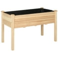 thumbnail image 2 of VEIKOUS Outdoor Wood Raised Garden Bed, 47'' Elevated Planter Box w/ Drainage Holes for Vegetables, Flowers and Herbs, 2 of 12