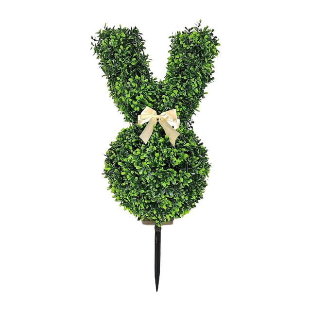 Easter Bunny Garden Stake patio adorno de adornos de cumpleaños de cumpleaños decoración de artificiales para el patio interior, césped al