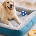 thumbnail image 6 of Xinyat Dawg Grillz Dog Balls Toys Squeaky Fetch - Rubber Funny Ball Gifts for Large Medium Dogs Dog Ball Toy Squeezing (Blue White), 6 of 7