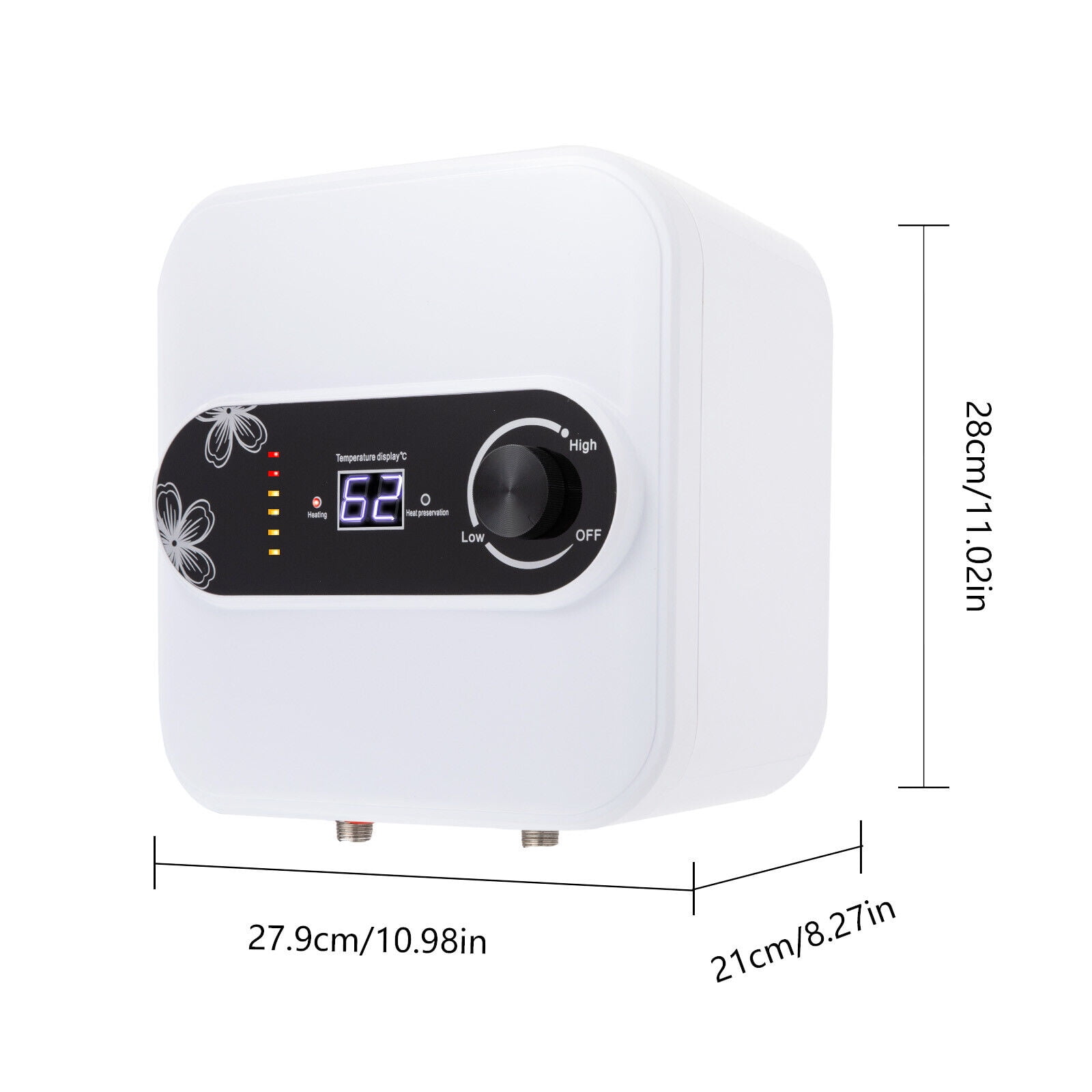 Miumaeov 8L Mini-Tank Electric Instant Water Heater 110V 1500W Hot Water Heater for Bathroom Kitchen