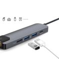 thumbnail image 3 of Concentrador USB tipo C 5 en 1, concentrador HDMI 4K USB C, Gigabit Ethernet, LAN, 3 of 4
