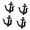 Black, variant on Bucolic Iron Anchors Shape Wall Hooks For Coastal Themed Decors Heavy Duty Entryway Hangers Homes Organization