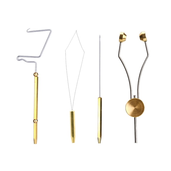 Fly Tying Tool Comfortable Grip Handle Bobbin Threader Fishing Knotter Fishing Lures Making Bodkin Knots Finishers