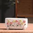 thumbnail image 5 of Set of 5 Sunflower Mixed Shape Country-Style Ceramic Succulent Pots, 5 of 6