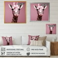 thumbnail image 4 of Designart "Romantic Stance Of Pink Giraffe I" Animals Giraffe Wall Decor, 4 of 7