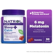 Natrol Sleep+ Calm Melatonin Gummies for Adults, Strawberry Flavor, 60 Count