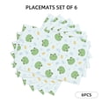 thumbnail image 2 of Placemats Set Of 4 / 6, Kawaii Frogs Placemats For Dining Table Indoor/Outdoors Heat Resistant Washable Placemats 18" X 12", 2 of 8