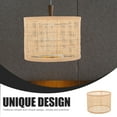 thumbnail image 6 of Eease E27 Rattan Lamp Shade Weaving Craft Chandelier Light Cover, 6 of 6