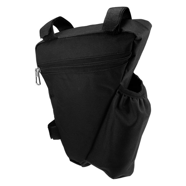 Bolsa Triángulo para Bicicleta Unique Bargains con Botella Soporte Ciclismo Almacenamiento Negro