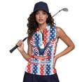 thumbnail image 6 of HUIACONG American Flag Eagle Design Sleeveless Womens Golf Shirt, Elastic Casual Workout Tank Tops Breathable Sleeveless Golf Tennis Shirts, 6 of 7
