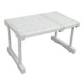 thumbnail image 1 of Expandable Cabinet Shelf Organizer, Kitchen Counter Shelf Rack Sink Shelf Riser Countertop Storage, 24cm Width 22cm Height, White, 1 of 8