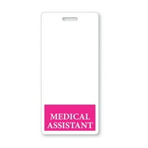 Medical Assistant Badge Buddy - Vertical Badge Buddies for Medical Assistants - Spill & Tear Proof Cards - 2 Sided USA Printed Quick Role Identifier ID Tag Backer by Specialist ID