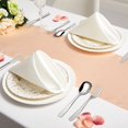 thumbnail image 4 of 30 Pack Ivory Satin Napkins 17 x 17 Inch, Square Soft Table Dinner Napkins for Weddings Banquets Parties, 4 of 7