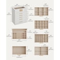 thumbnail image 6 of 6-Layer Jewelry Organizer with Glass Lid, 5 Drawers, Modern Design, Cloud White & Gold, 6 of 9