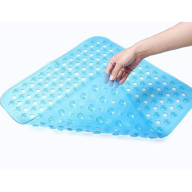 Alfombra De Baño Para Ducha, Alfombra De Baño Antideslizante De 53x53 Cm, Alfombra De Ducha Cuadrada Antideslizante Con Ventosas, Alfombra Antideslizante, Lavable A Máquina, Azul Rojo Verde Cocina, Decoración y Otros