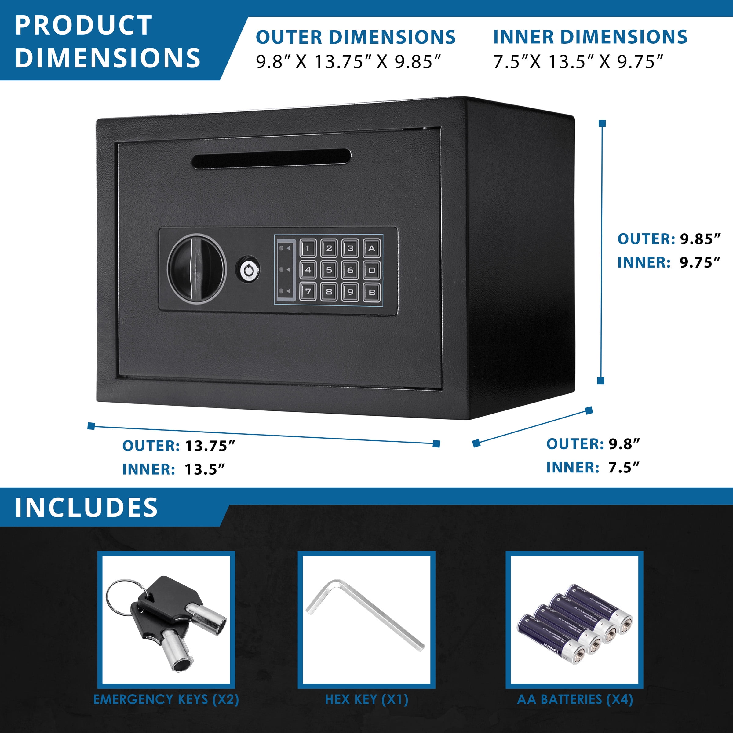 Barska Compact Keypad Depository Safe