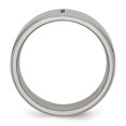 thumbnail image 2 of Titanium Cross 8mm Ridged Edge Wedding Band Ring Man Religious Designed  For Dad Mens  For Him, 2 of 11