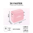 thumbnail image 6 of Liquipel Powertek Pastel Type-C Fast Charging Wall Charger 20W PD USB-C for iPhone, iPad, iWatch, Galaxy, Tablet, 6 of 8