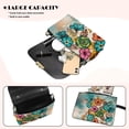 thumbnail image 4 of Pzuqiu Colorful Flower Leather Crossbody Bag Craftsmanship Trendy Small Leather Crossbody Bags for Women Soft Compact with Chain Strap for Teen Girls-Women, 4 of 7