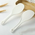 thumbnail image 2 of Mauxuk Nonstick Rice Paddle 2 Pack, Heat-Resistant Plastic Serving Spoon for Rice Cooker, Easy Clean & Store, Comfort Grip (White), 2 of 6