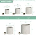 thumbnail image 4 of Mozing Breathable Cement Plant Pots - 4.8 x 4.8 inch Gray Planter Pot with Drainage Hole, 4 of 8