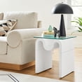 thumbnail image 4 of Mesa Modway Ondine con tapa de cristal blanca 43x43x45 cm, 4 of 9