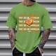 thumbnail image 1 of Ceisia Men's Tshirt Loose Fit Short Sleeve Vintage Graphic Letter Print Summer Fall Tee Tops Oversized Streetwear Green XL Gifts, 1 of 4