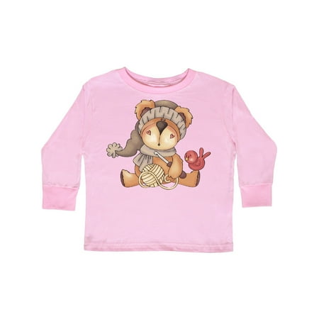 

Inktastic Winter Crochet Bear Gift Toddler Boy Girl Long Sleeve T-Shirt
